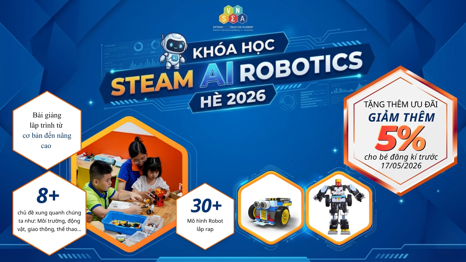 KHOÁ HỌC STEM/STEAM AI ROBOTICS HÈ 2026