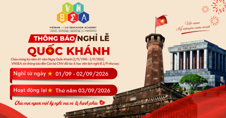 Thông Báo Lịch Nghỉ Lễ Quốc Khánh 2/9/2026 - VNSEA Academy